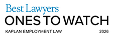 Best Lawyers Ones to Watch, Kaplan Employment Law, 2026 text logo on a white background.